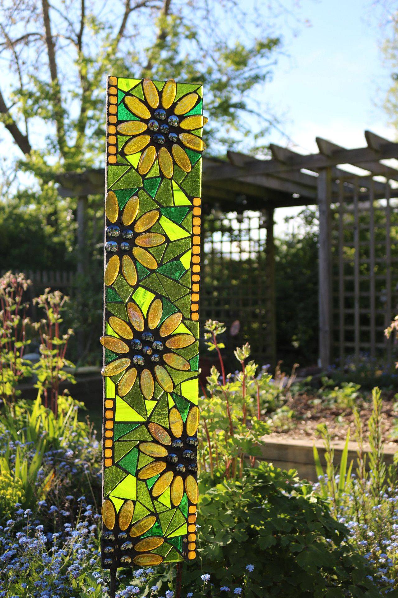 X Large Tiffany Style Stained Glass Window Panel Butterfly