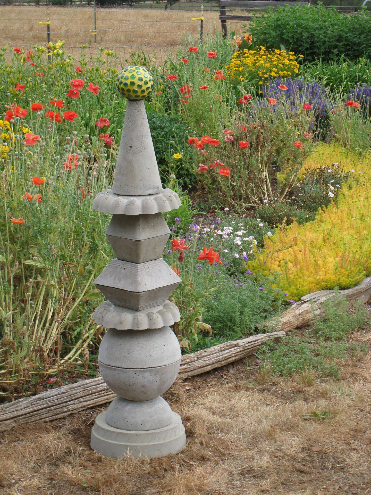 Garden Totems Hand Painted Garden Art Garden Sculpture