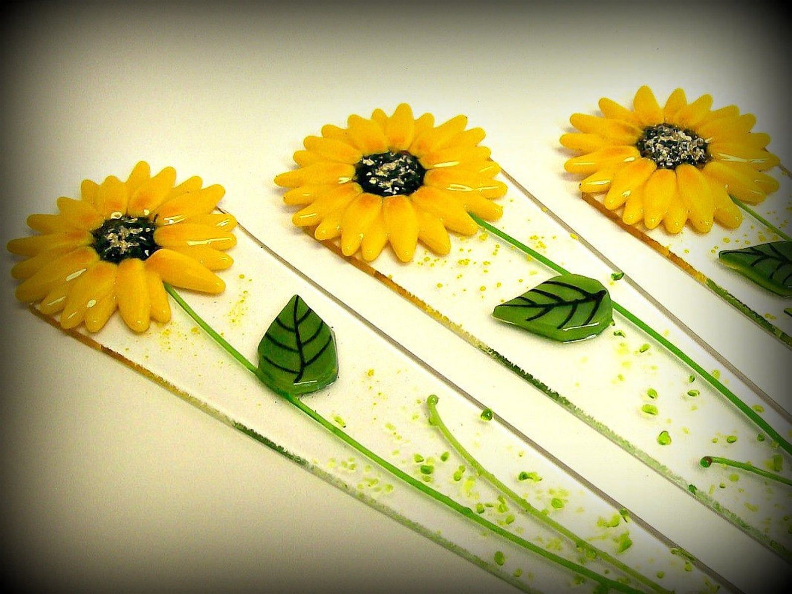 Fused Glass Plant Stakes