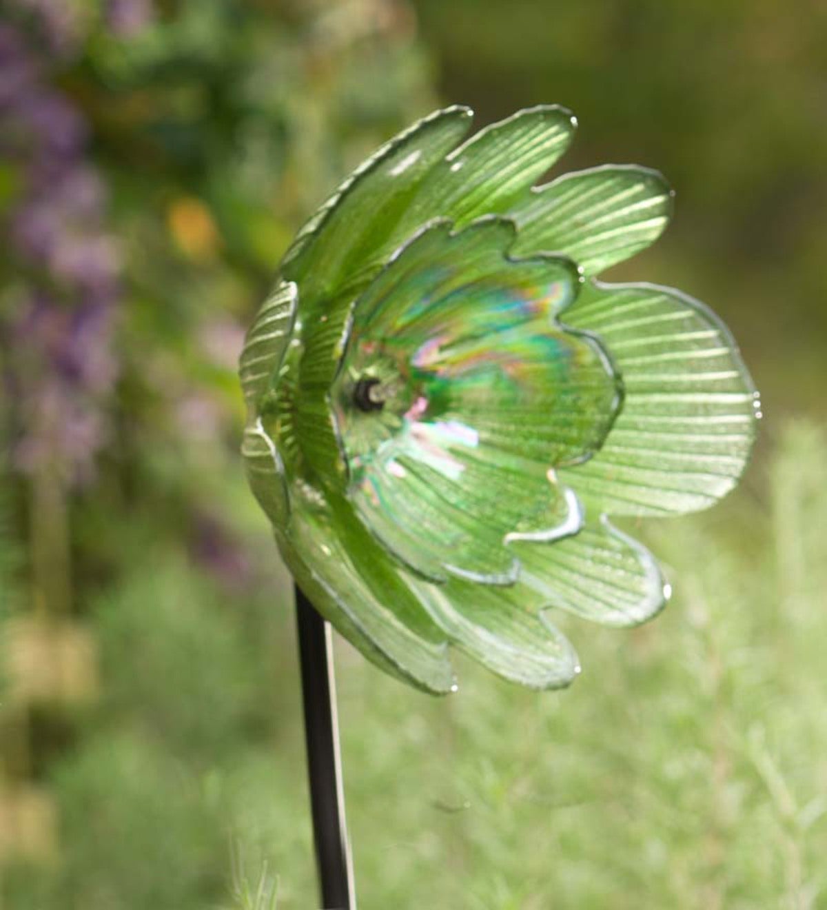 Upcycled Crystal Garden Stake Crystal Garden Glass Flowers Glass Art