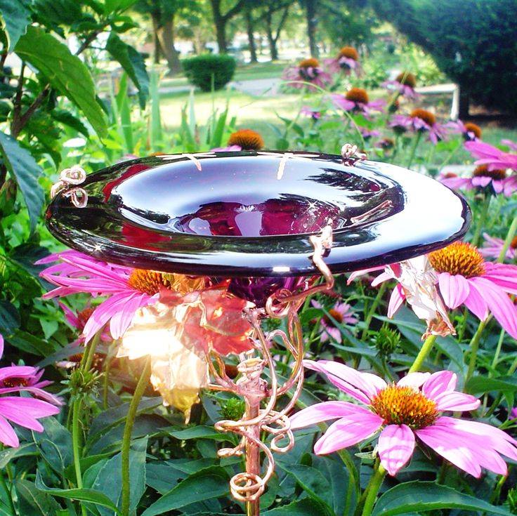 Purple Garden Art Sculpture Outdoor Yard Decoration Jarmfarm Glass