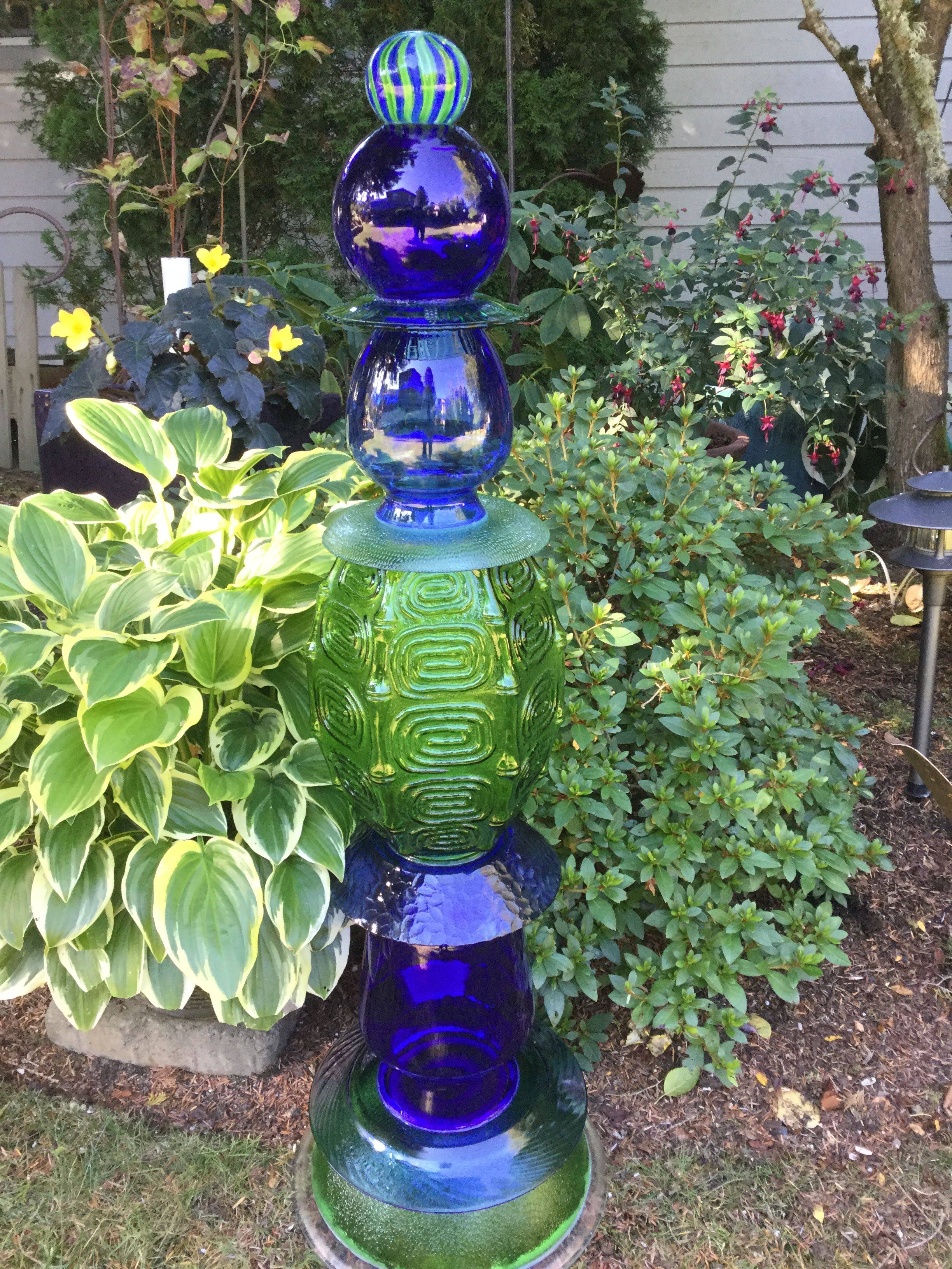 Juxtaposejanes Glass Totem Garden