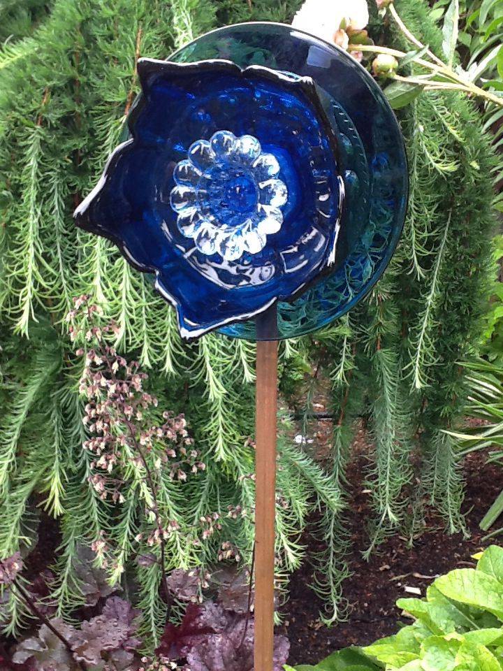 Vintage Glass Birdbath