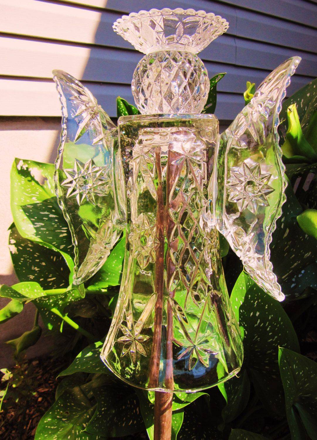 Garden Glass Angel Glass Angel Angel Sculpture
