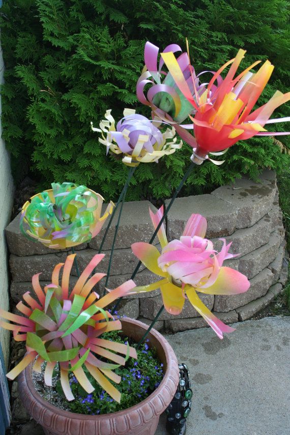 Ceramic Flower Garden Stake
