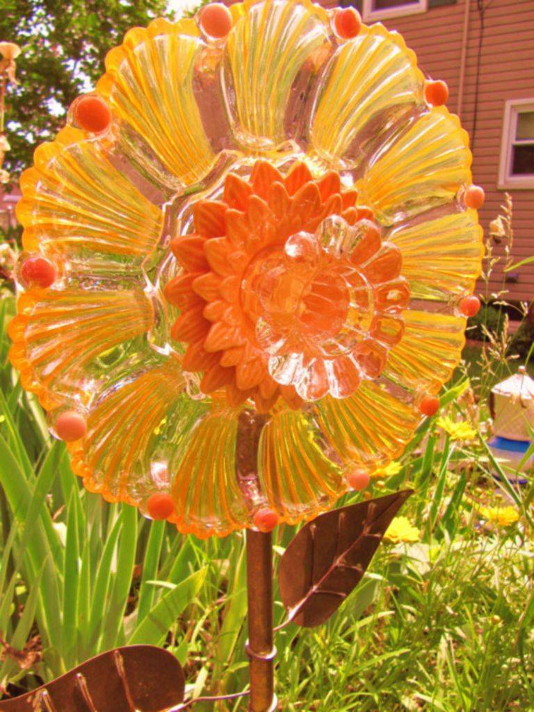 Garden Decor Glass Slipper
