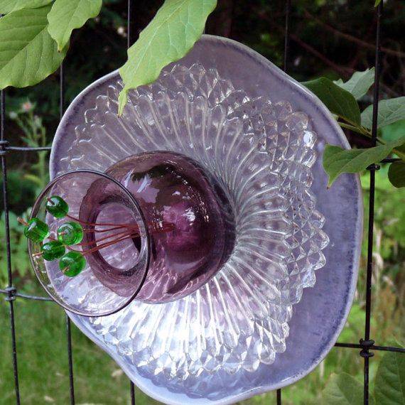Upcycled Garden Glass Flowers
