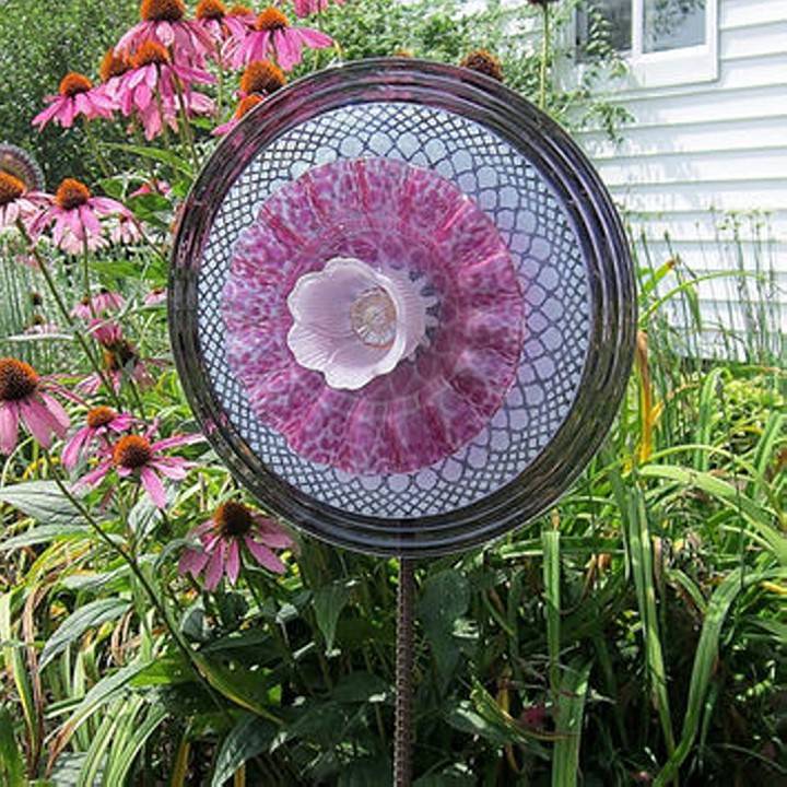 Upcycled Garden Glass Flowers