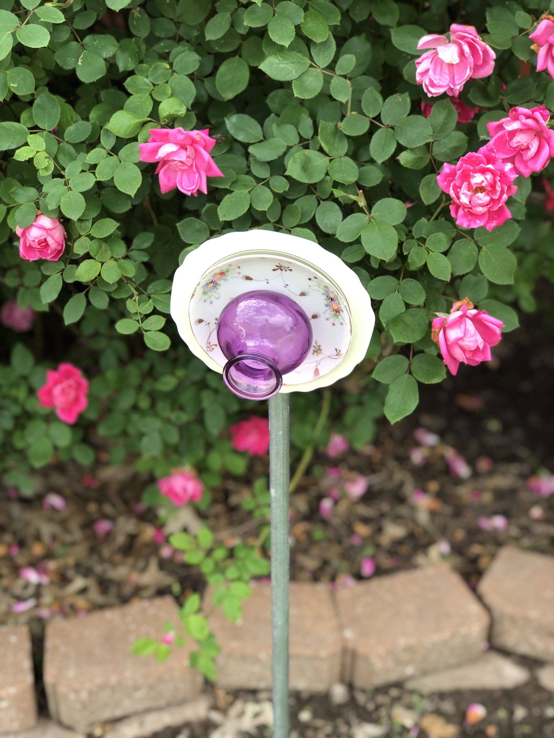 Upcycled Garden Glass Flowers