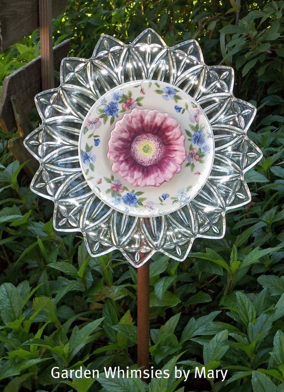 Garden Art Plate Flowers