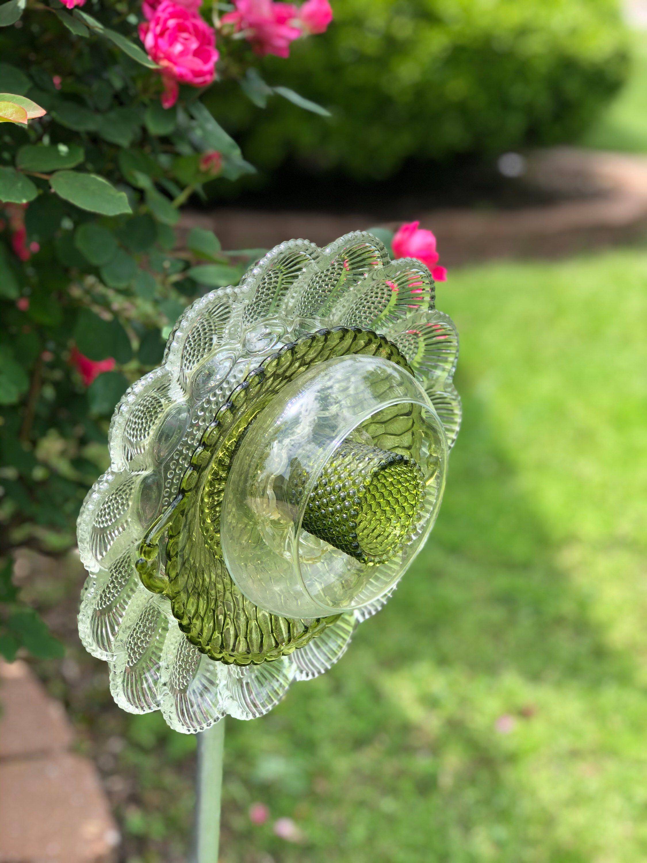 Upcycled Glass Garden Art
