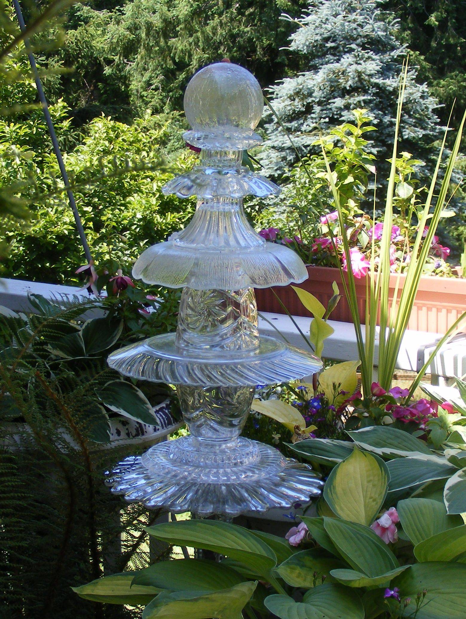 Recycled Glass Garden Art Garden