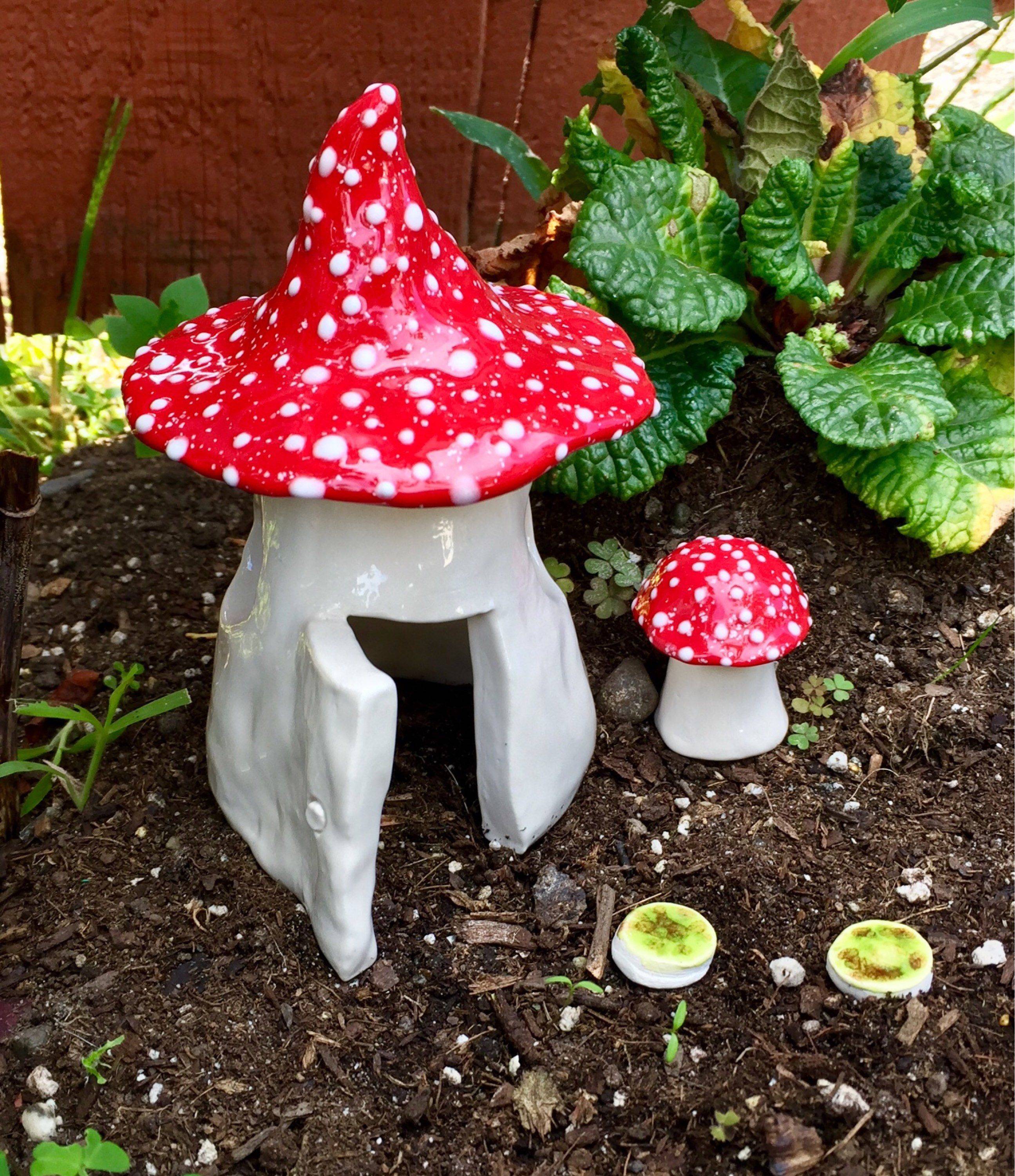 Charming Fairy Garden Mushrooms