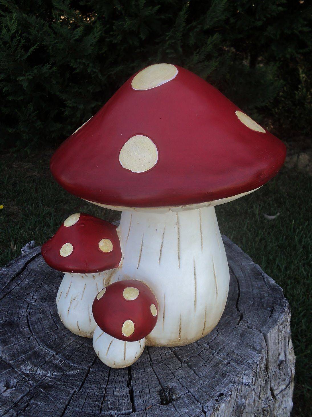 Miniature Fairy Garden Ceramic Mushroom House Plowhearth