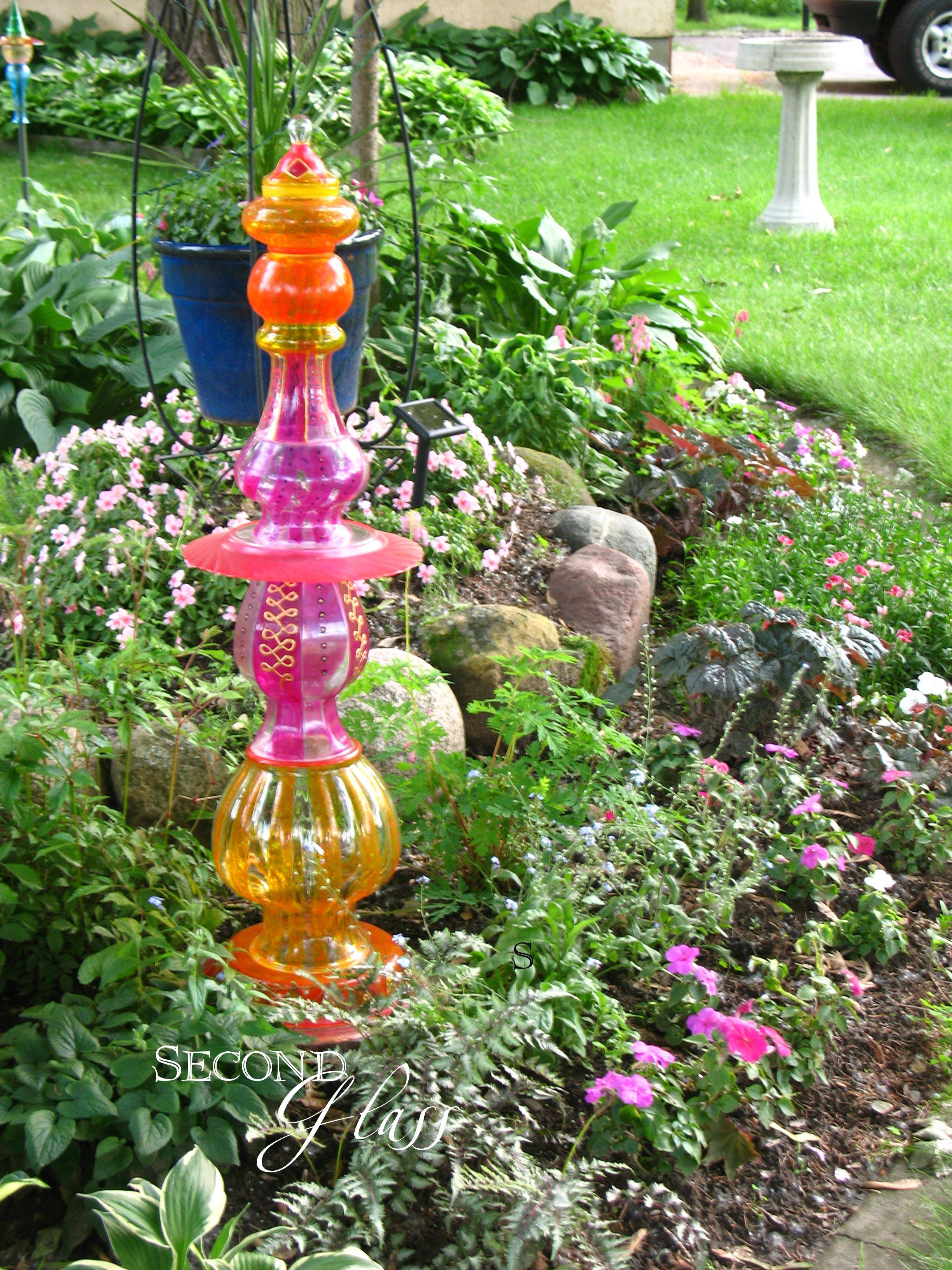 Recycled Glass Glass Garden Art