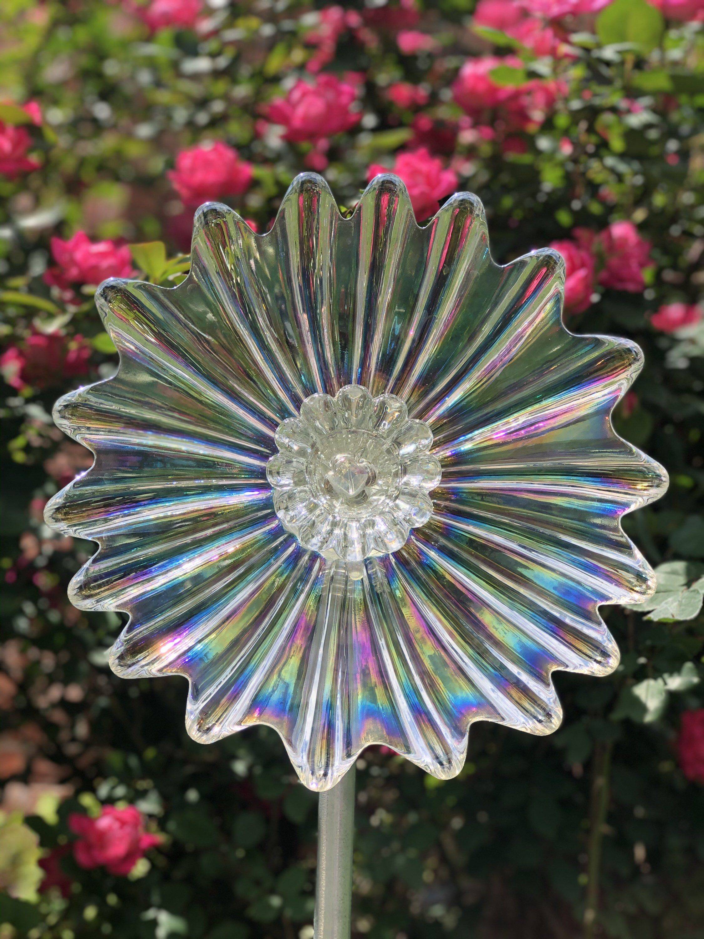 Vintage Recycled Glass Flower Yard Art Garden Art Projects
