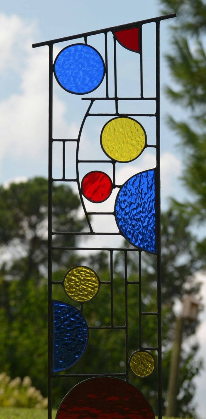Large Stained Glass Garden Decoration Arts