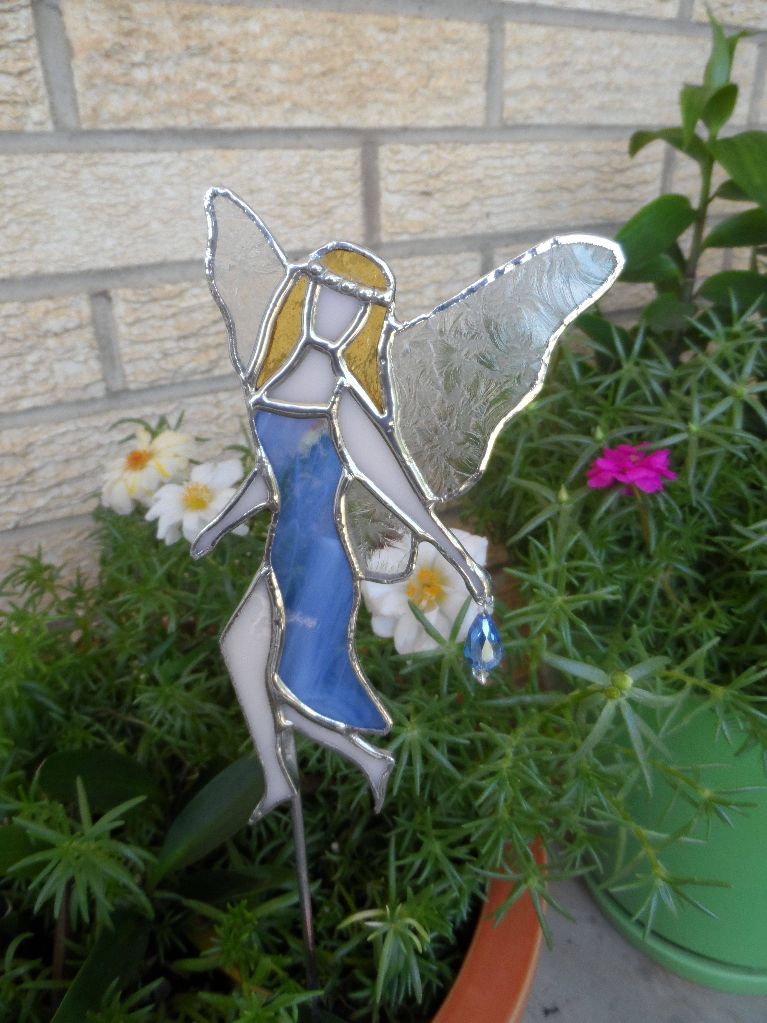 Large Stained Glass Garden Decoration Yard Art Garden