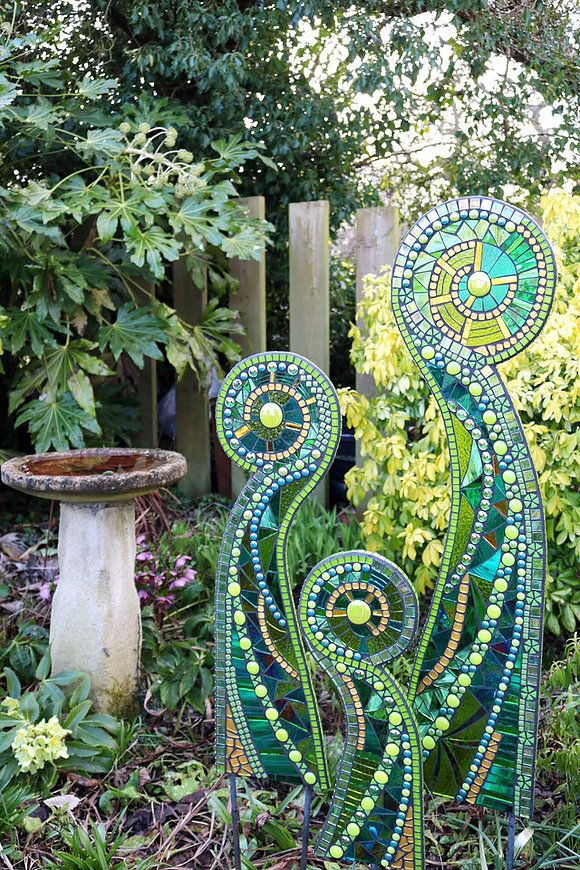 Stained Glass Garden Decor Stained Glass Outdoor Sculpture