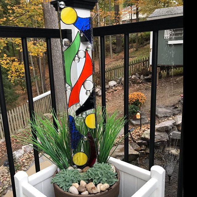 Stained Glass Plant Stake Garden Ornaments