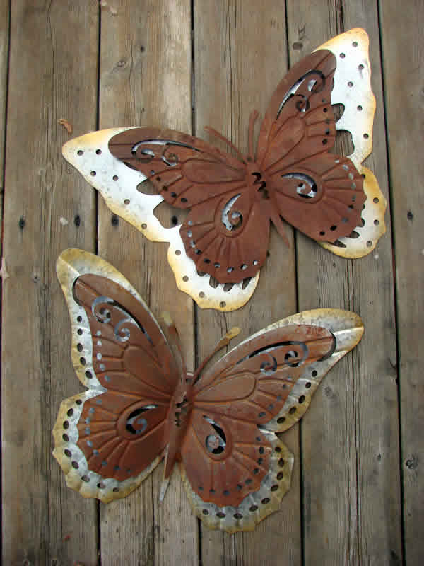 Metal Butterfly Garden Stakes