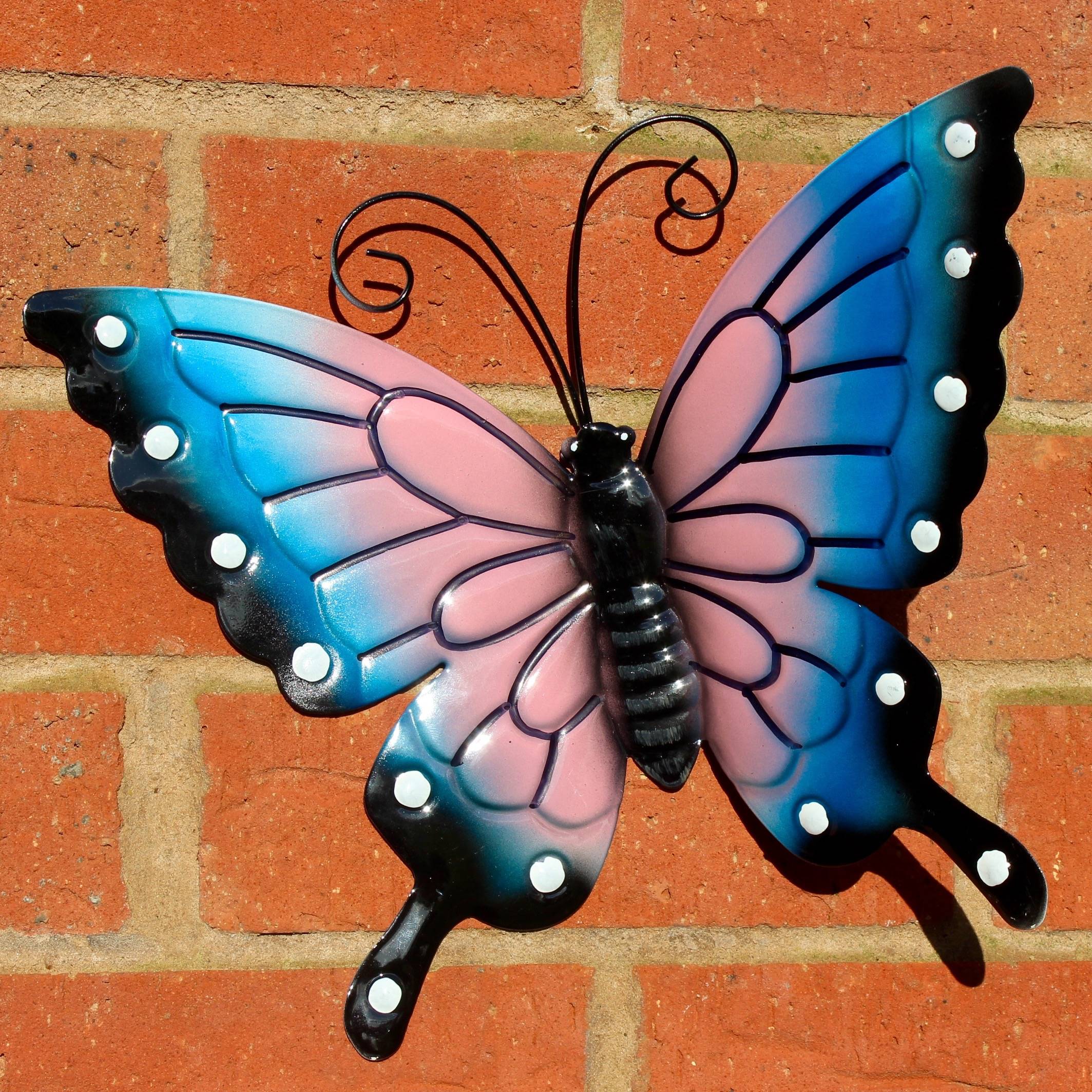 Butterflies Garden Decoration Multi Coloured Metal Outdoor Butterfly Xl