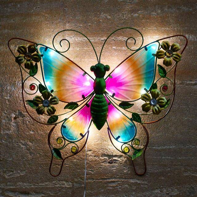Copper Patina Butterfly Wall Art Decor Metal Hanging Indoor Outdoor