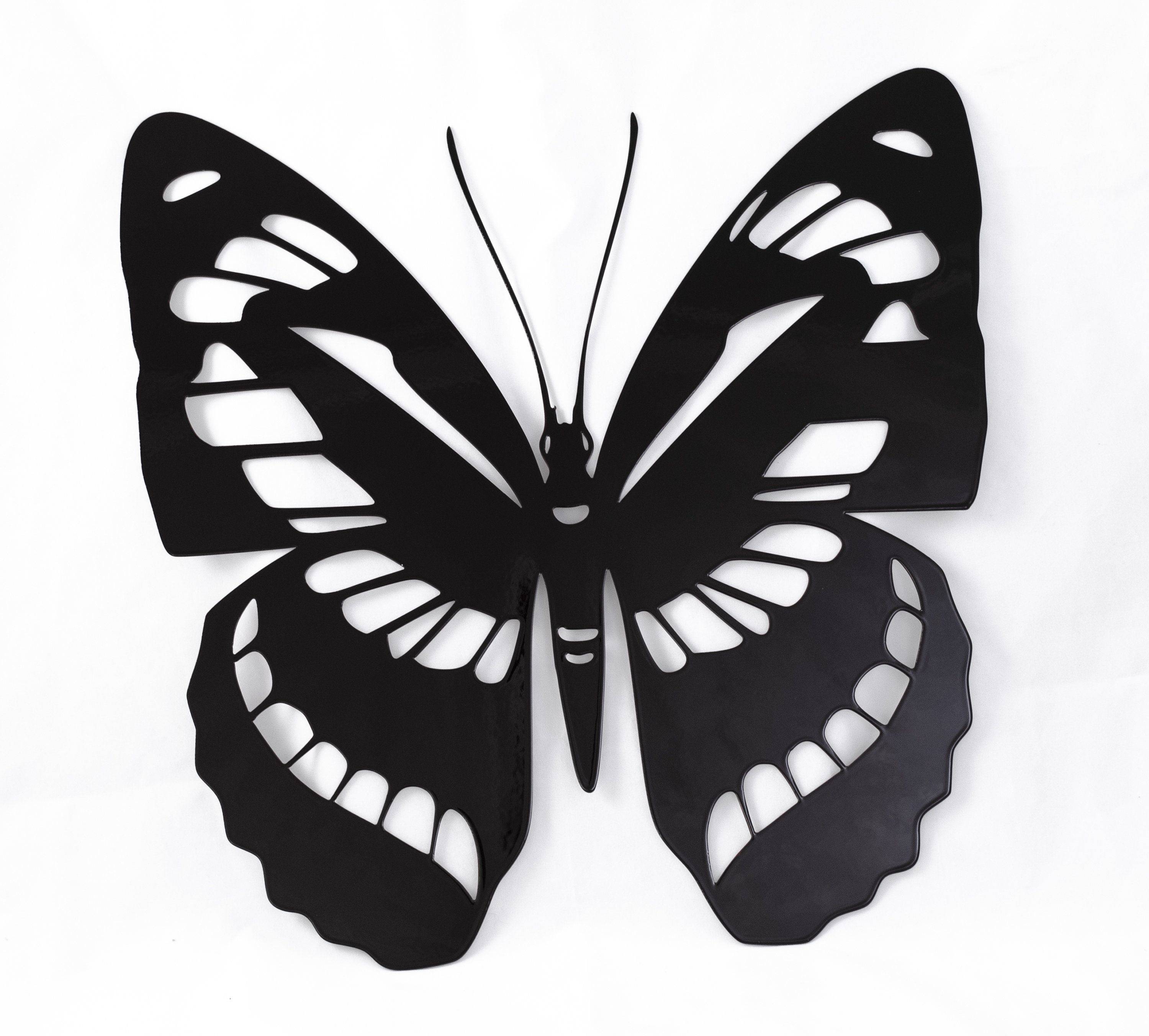 Butterfly Metal And Glass Hanging Sign