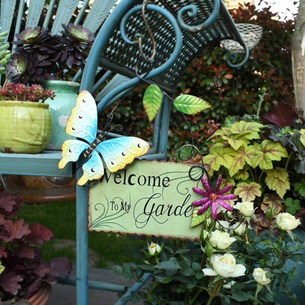 Metal Butterfly Welcome
