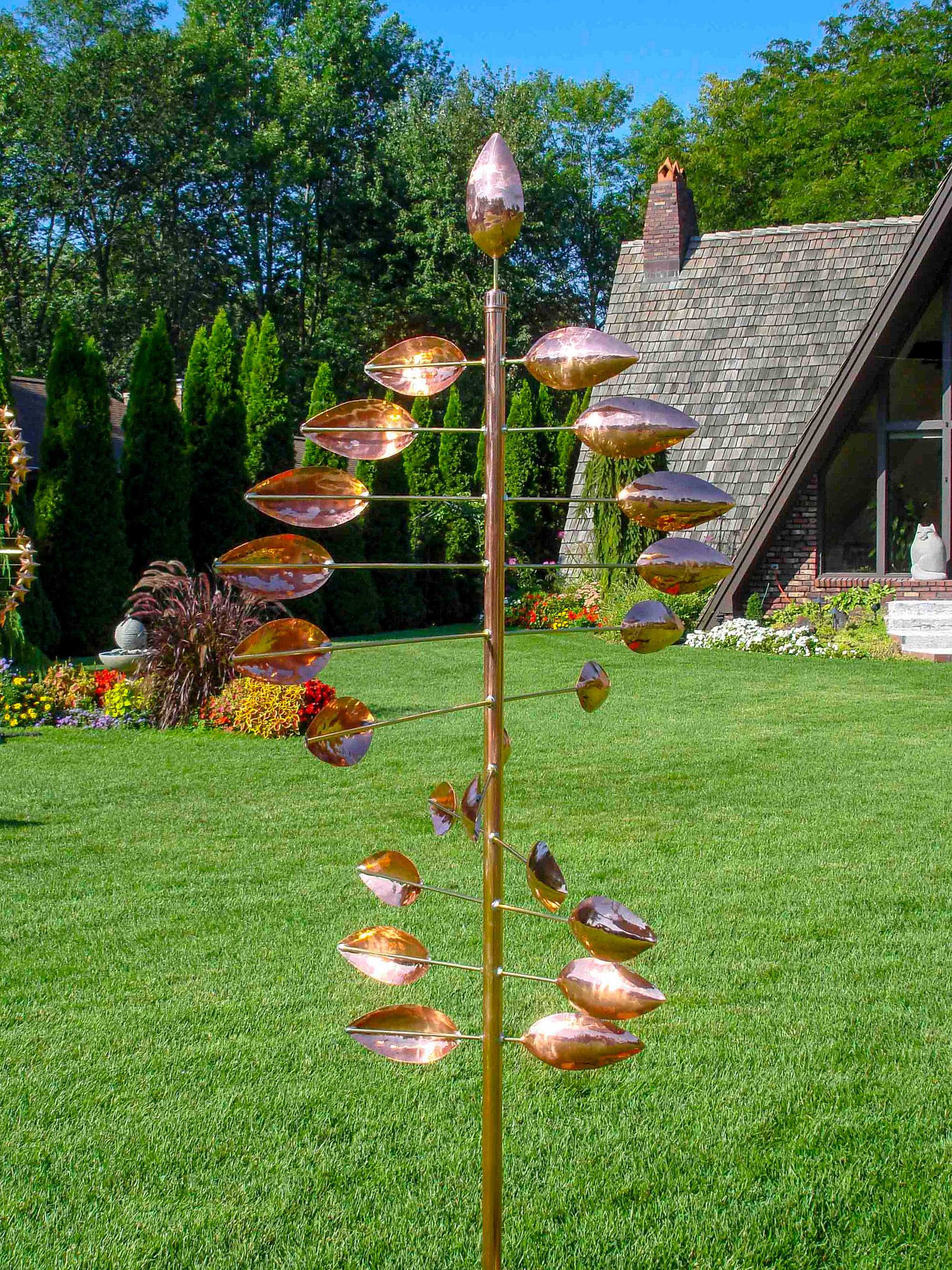 Jumbo Modern Art Kinetic Quadruple Wind Sculpture Spinner
