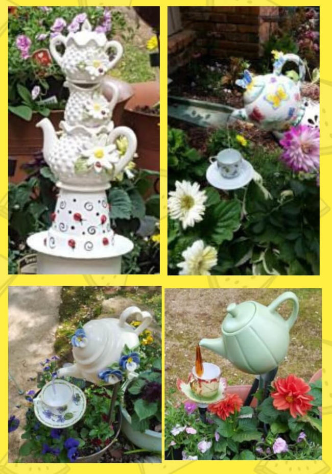 Garden Teapot Totem Garden Totem