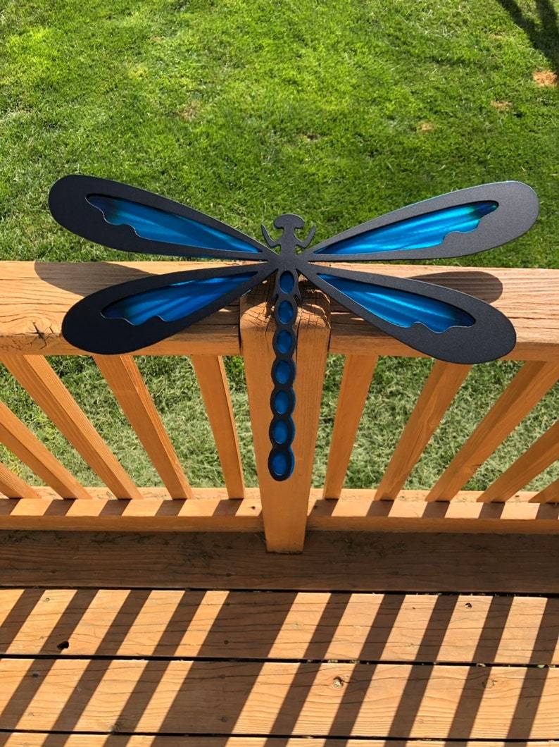Dragonfly Garden Sculpture In Metal Garden Art