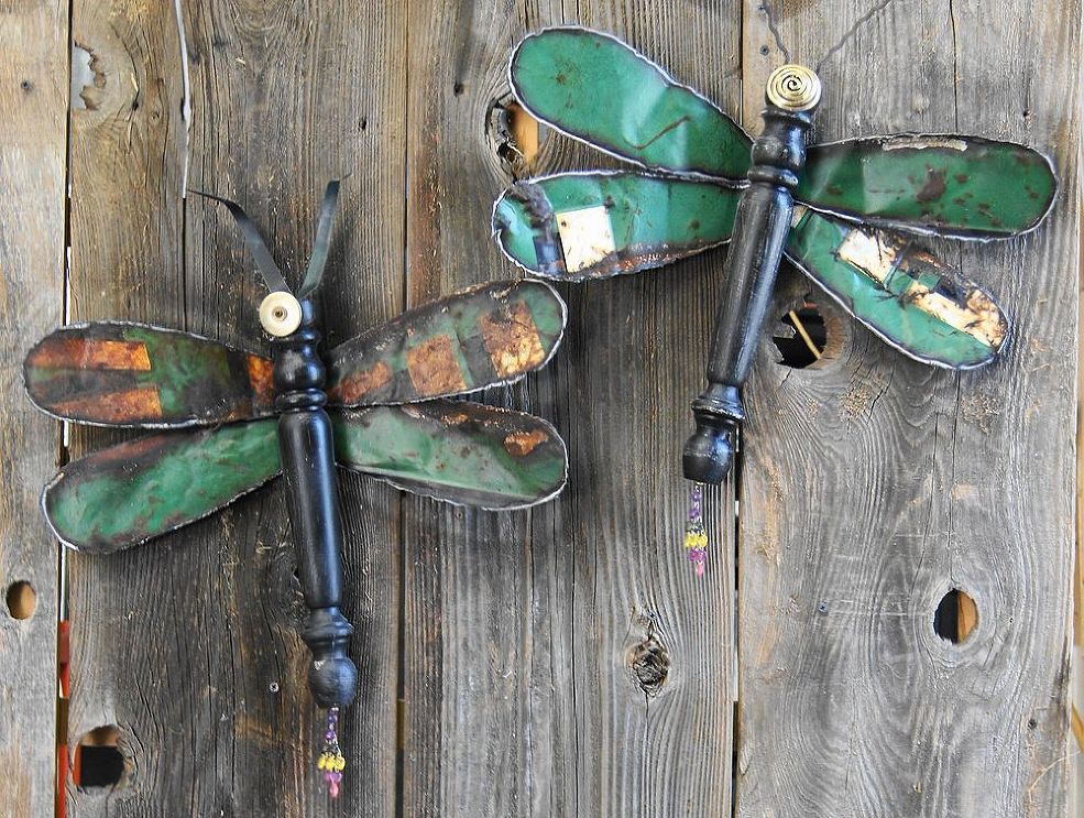 This Dragonflies Raised Steel Outdoor Wall Art