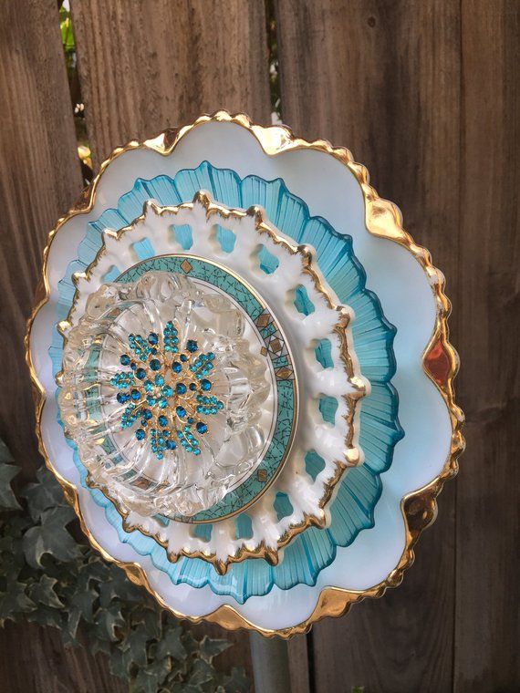 Vintage Glass Garden Decor Abigail