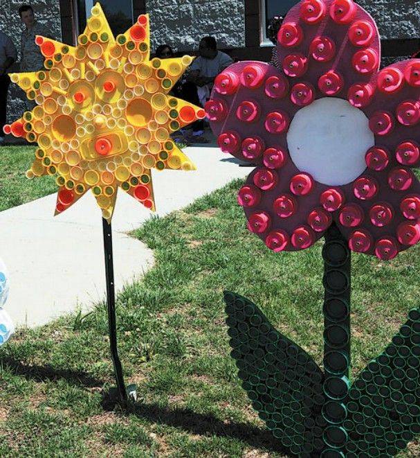 Bottle Cap Garden Flower