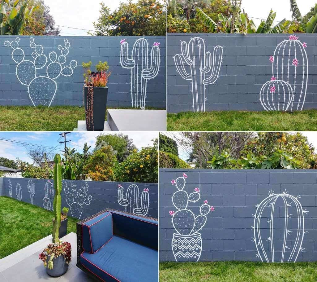 21 Garden Wall Painting Ideas You Gonna Love SharonSable