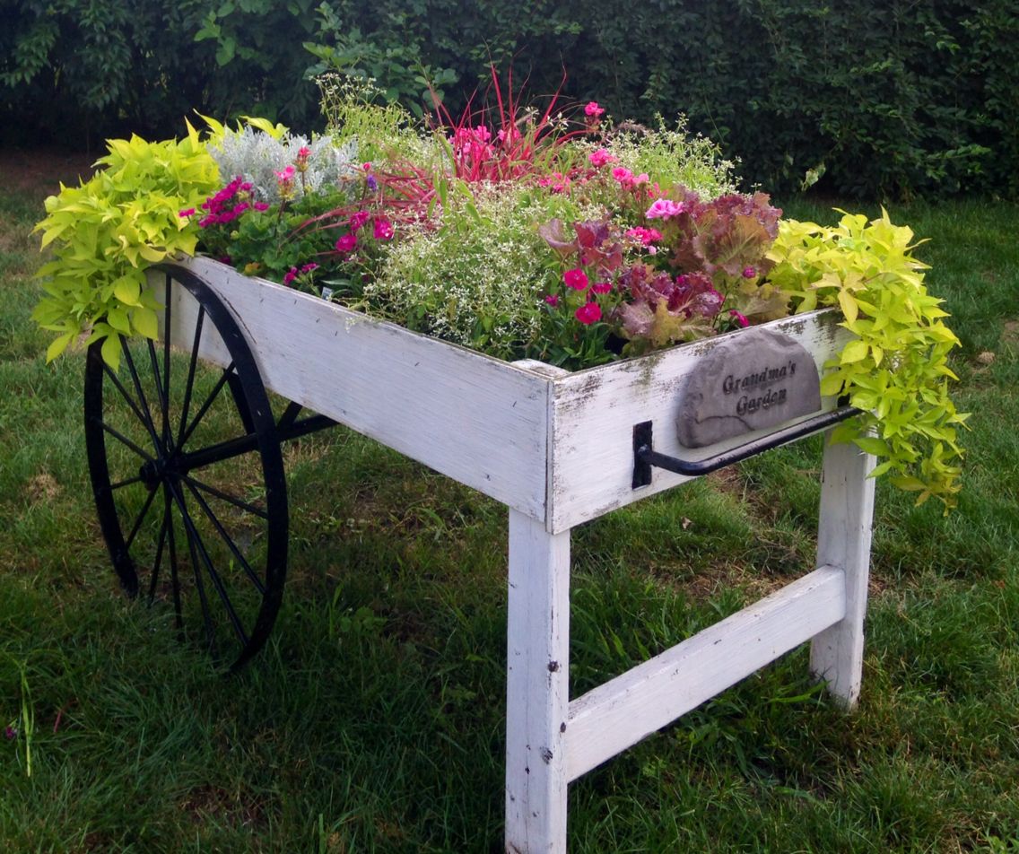 Vintage Wagon Garden Planter Fall Ideas Hometalk