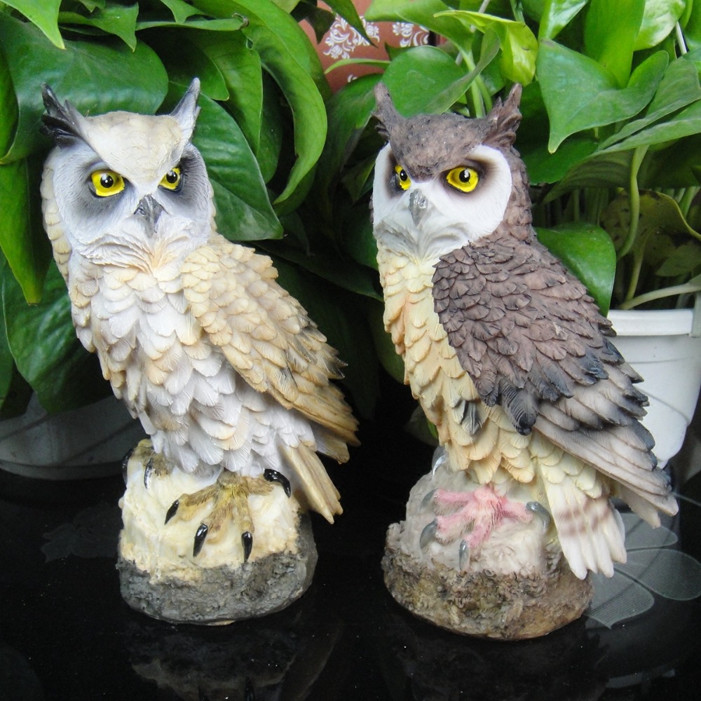 Metal Brown Woodland Owl Garden Ornament