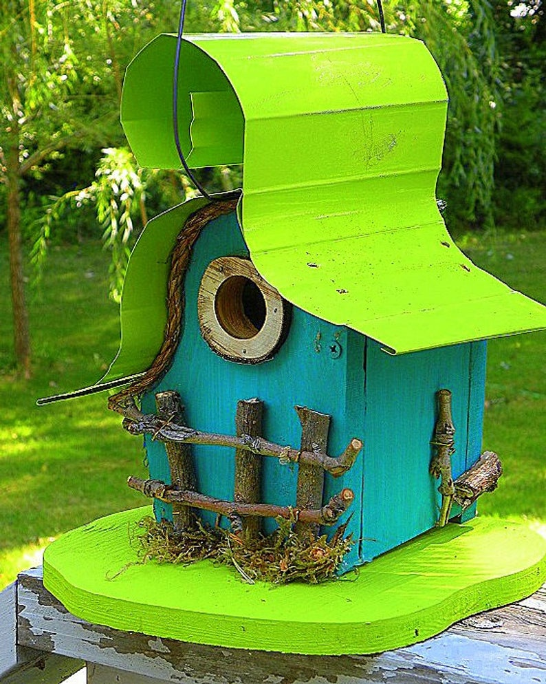 Birdhouse Metal Birdhouse Reclaimed Objects Birdhouse