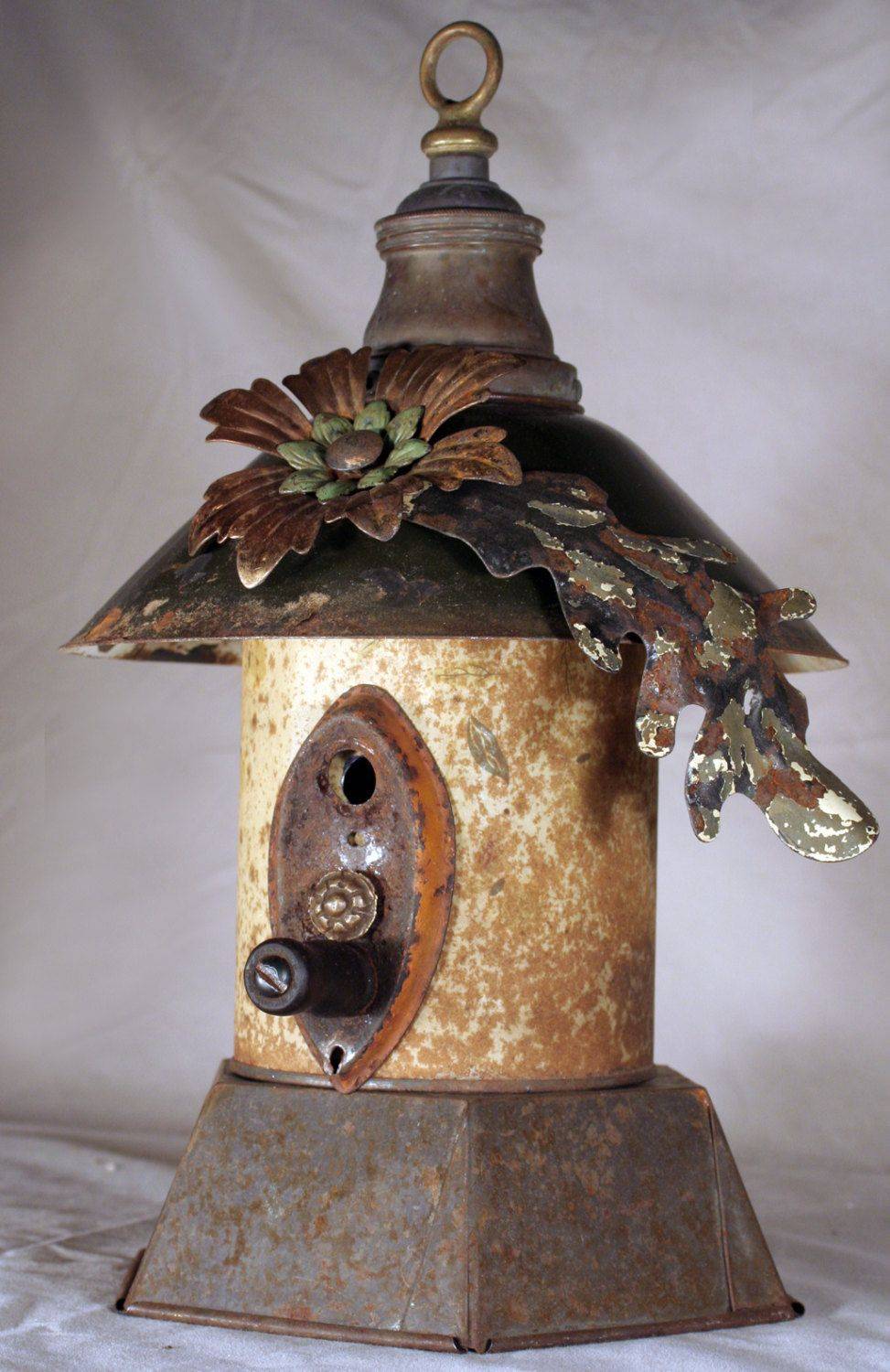 Metal And Barn Wood Birdhouse Bird Houses