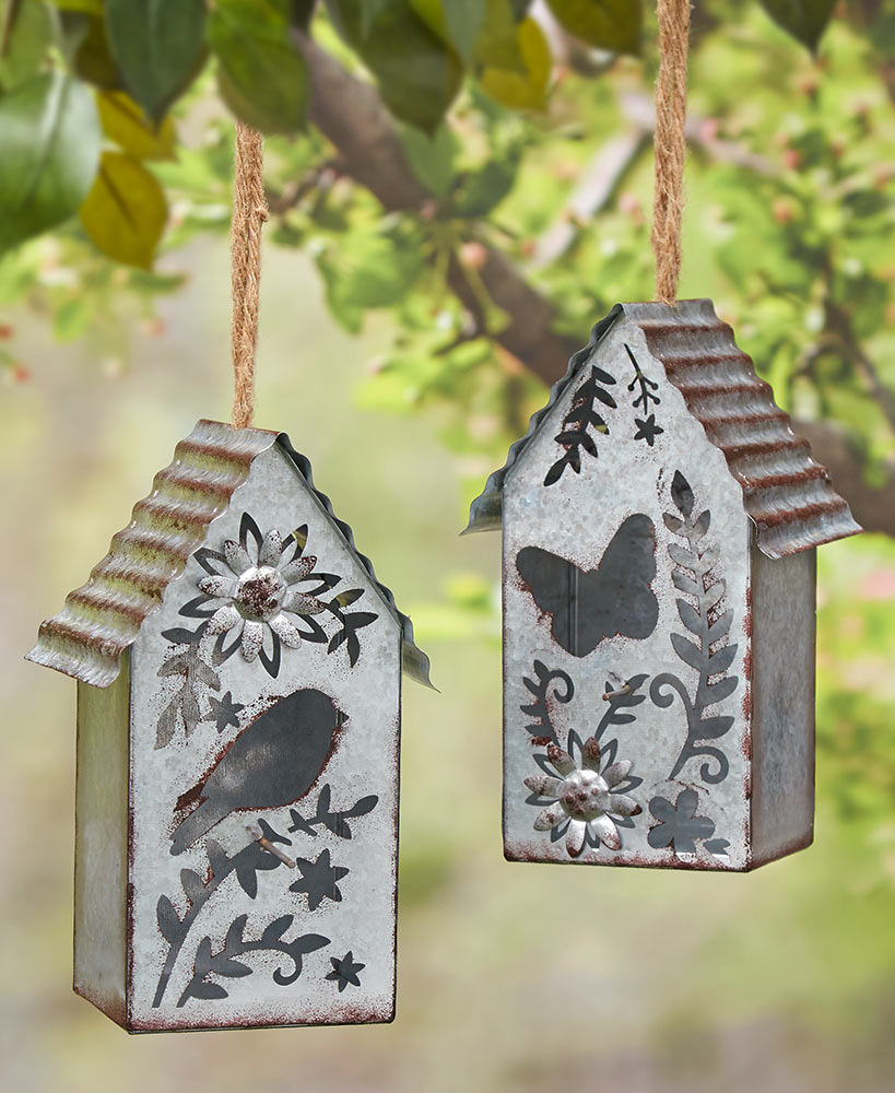 Rustic Garden Decor Birdhouse Functional Outdoor Bird Houses