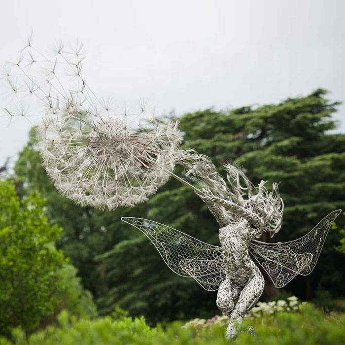 Metal Fairy Sculpture