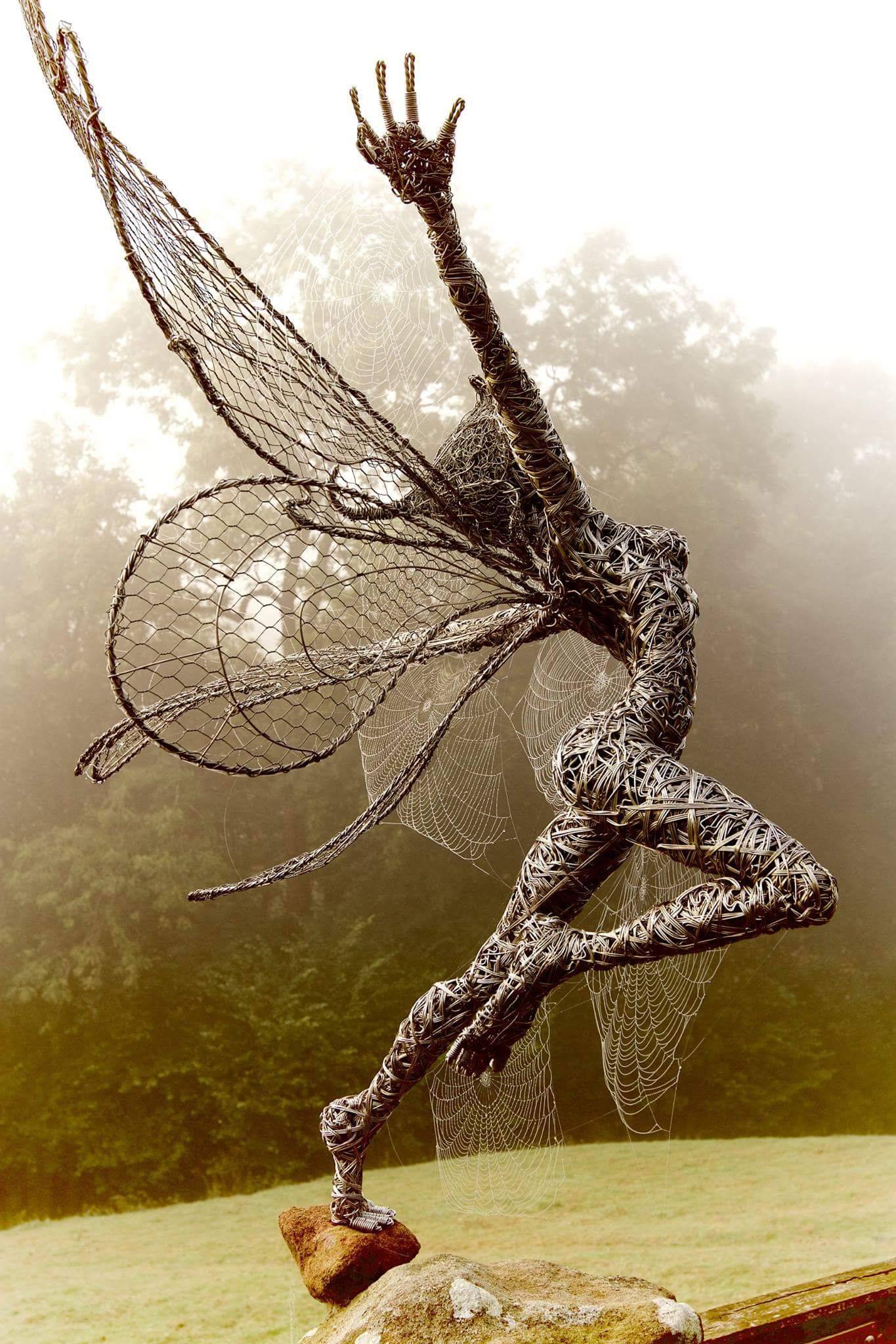 Metal Garden Fairy Statue Creative Design Ideas
