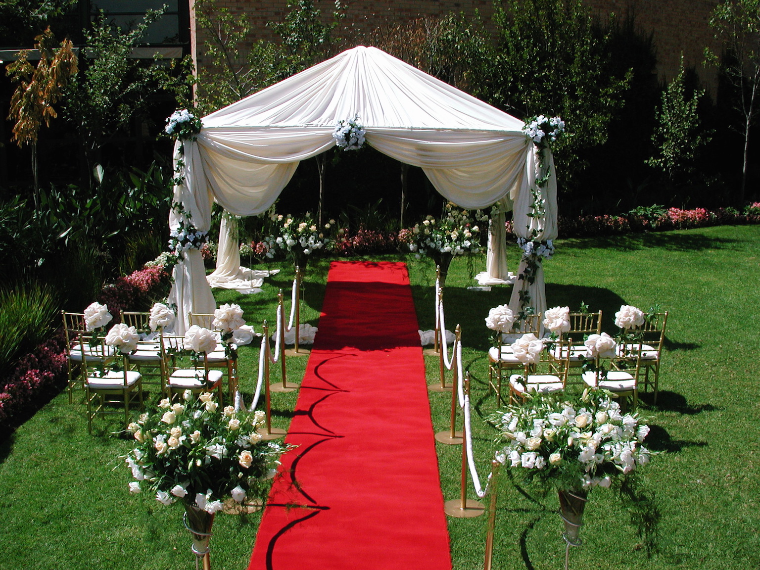 Elegant Garden Wedding Reception