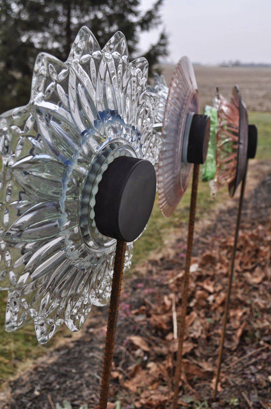 Garden Art Glass Flower Garden
