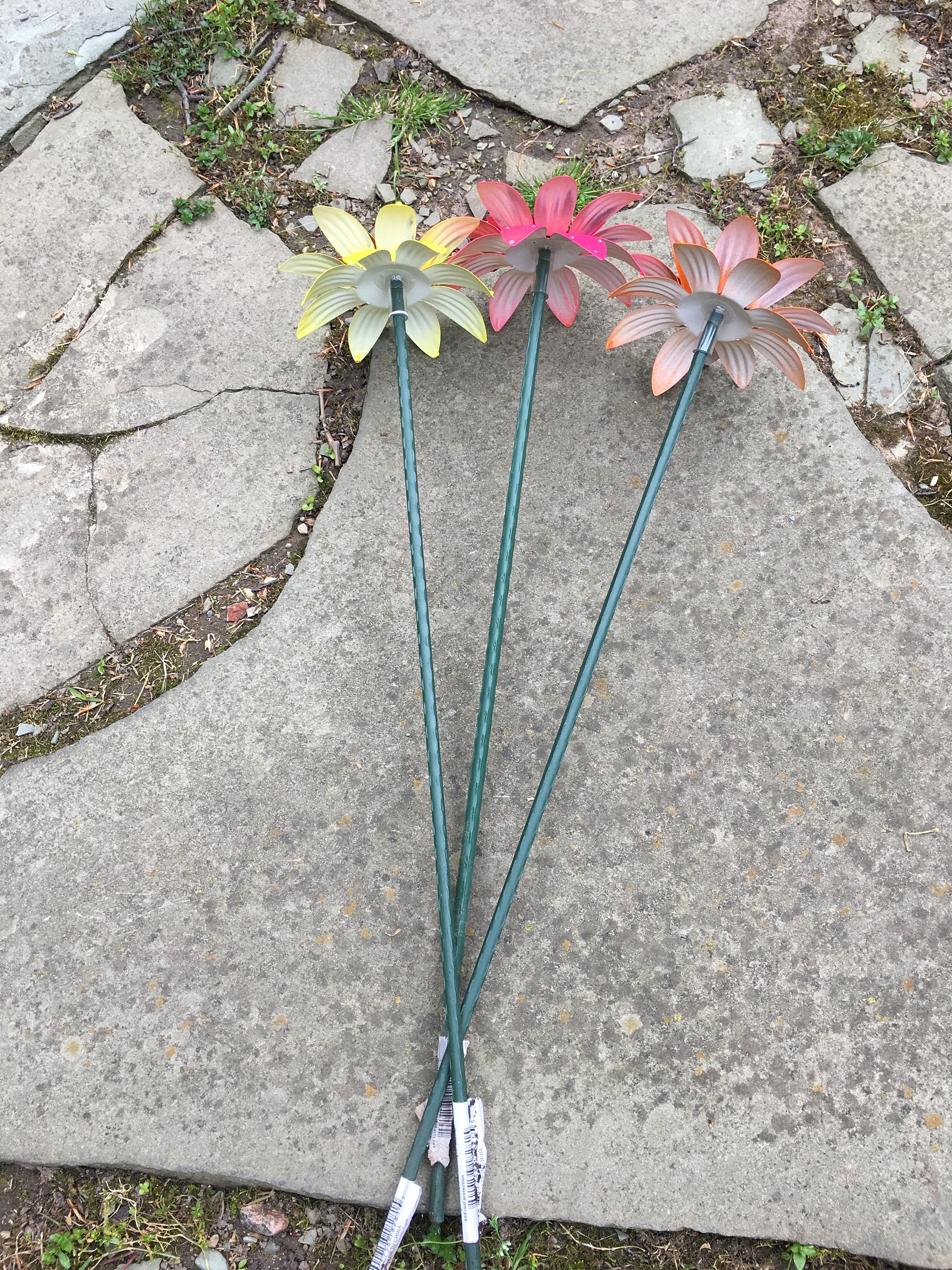 Metal Flower Garden Stake