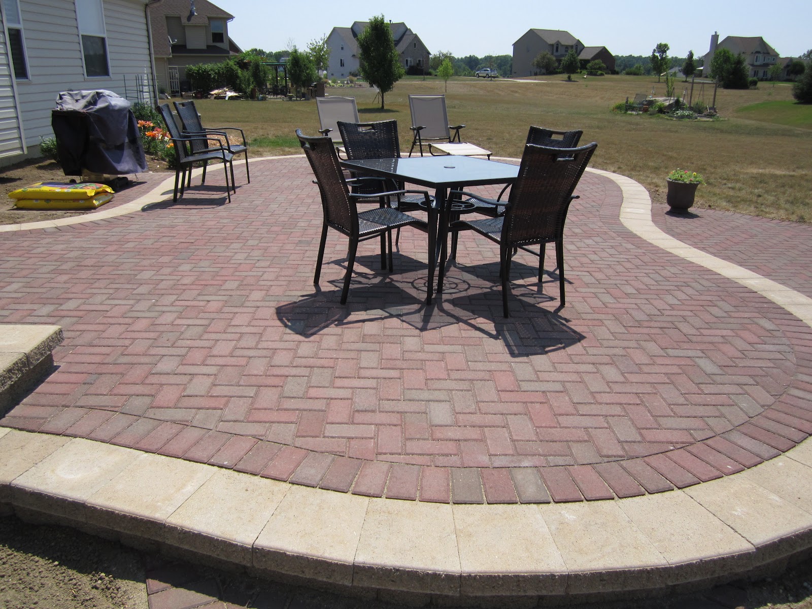 Paver Patio Raised Stone Ideas Alluring Design