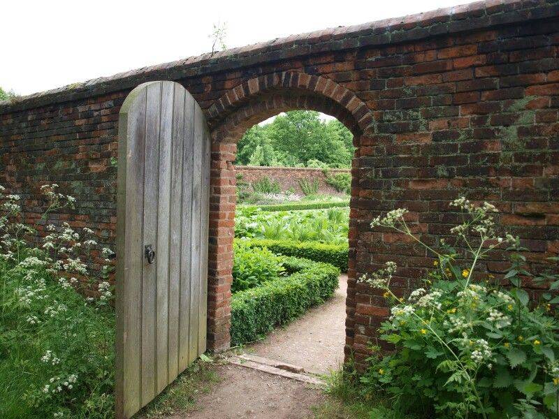 Closed Brown Wooden Garden Door Free Stock Photo