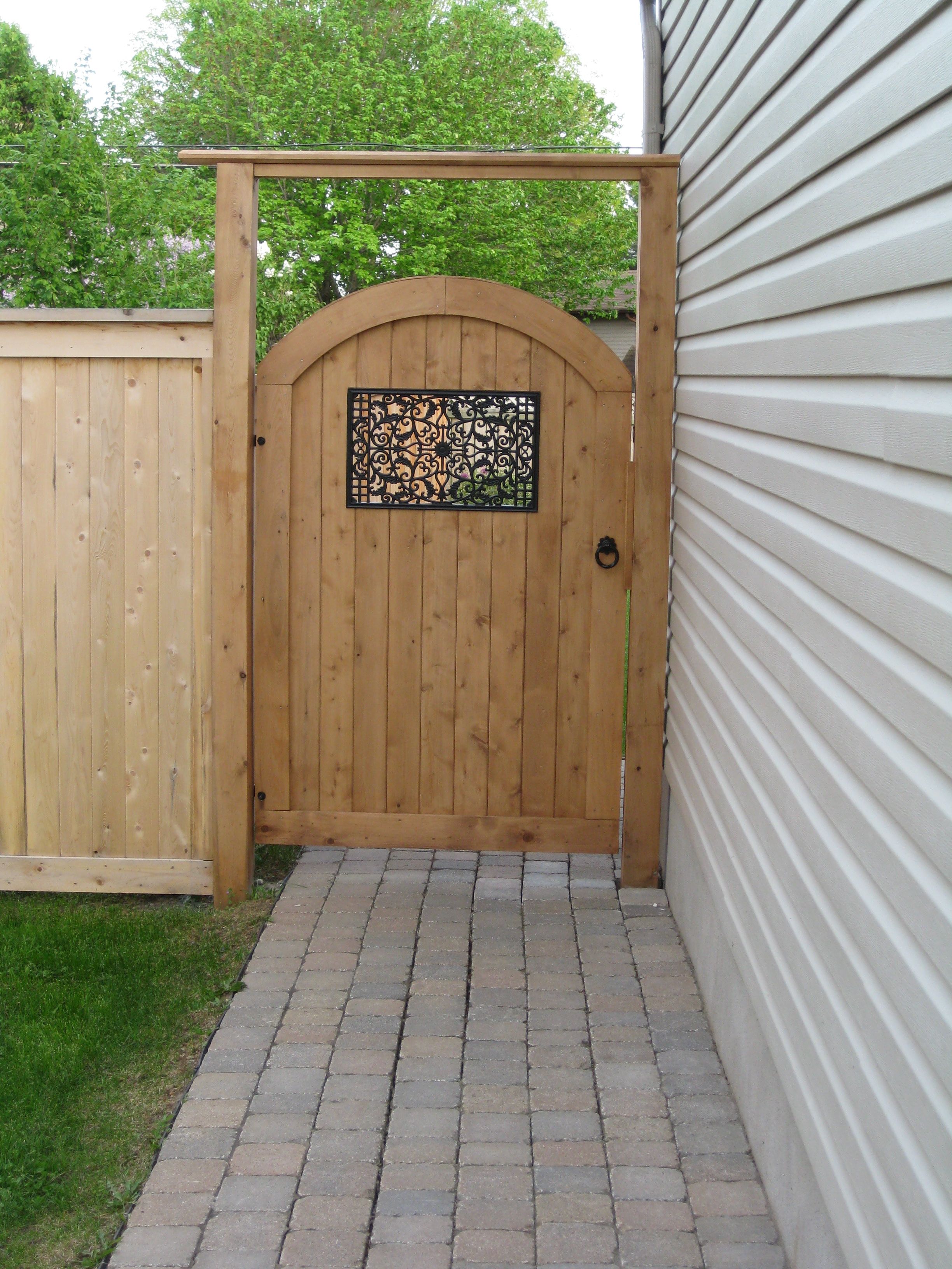 Arched Gate Tall Header Modern Design Fence Gate Design