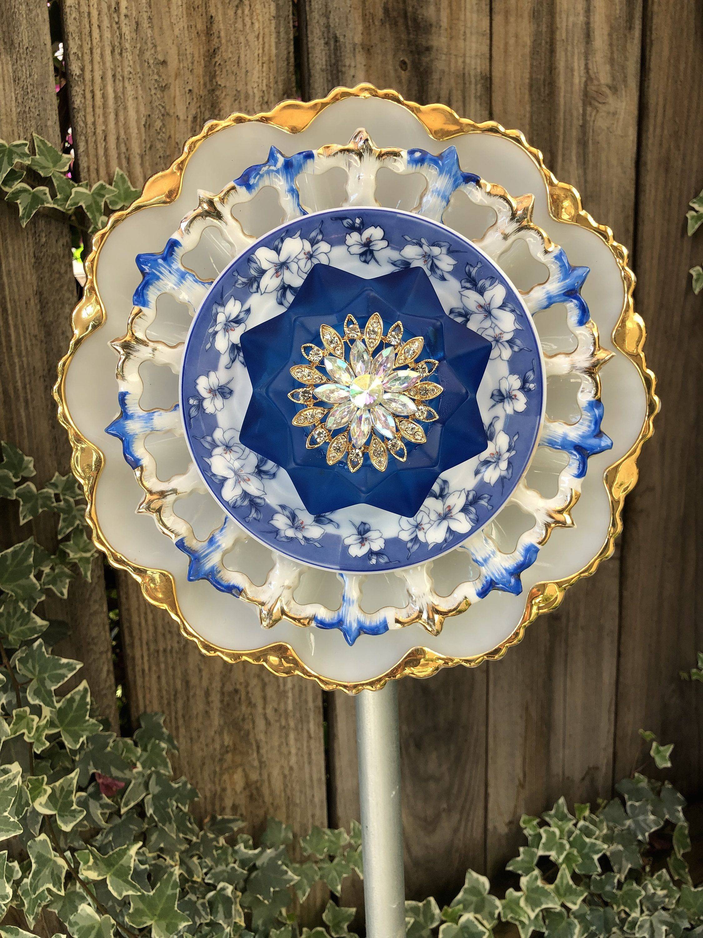 Garden Glass Glass Plate Flowers